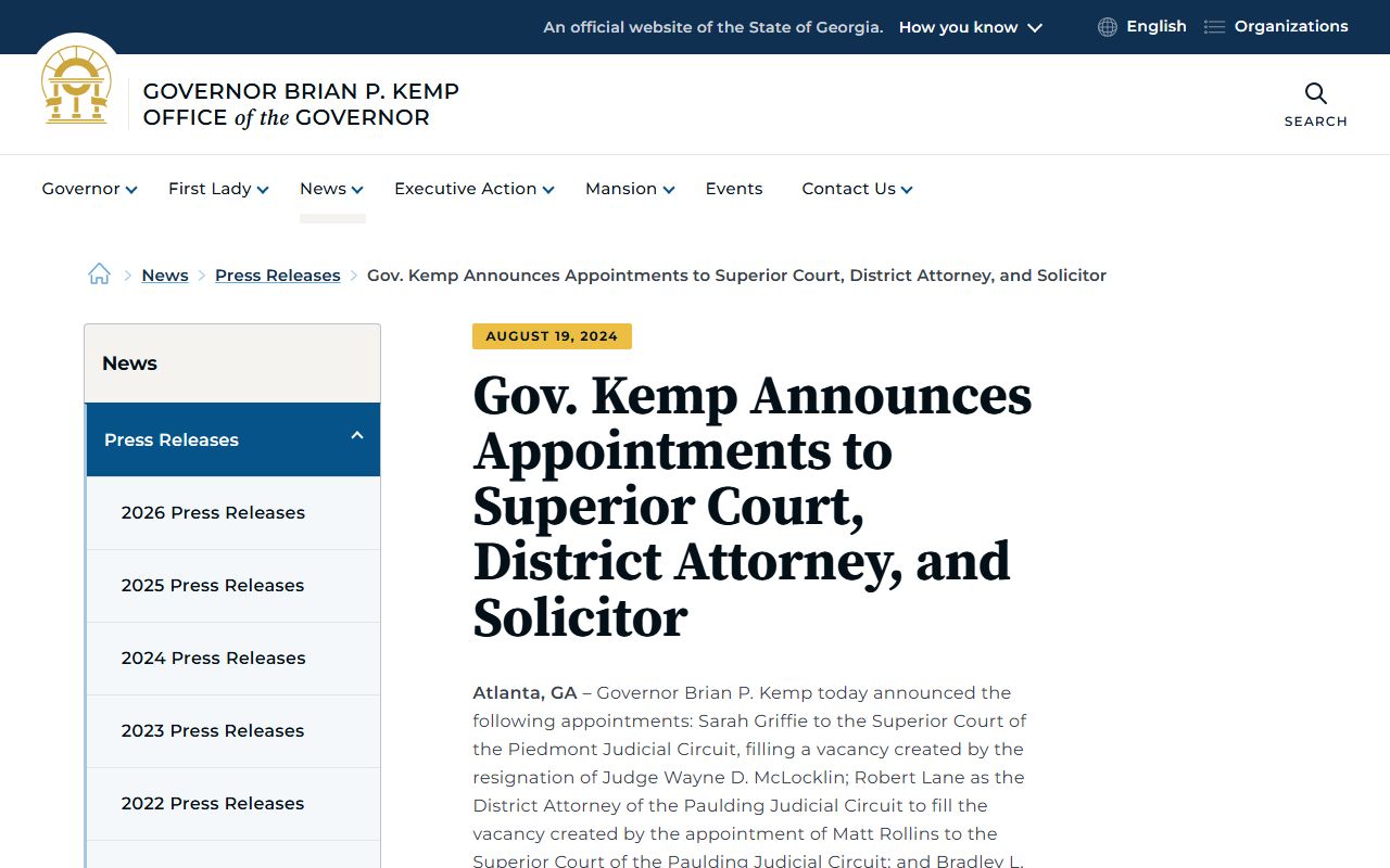 Charlton County criminal court records solicitor appointment release