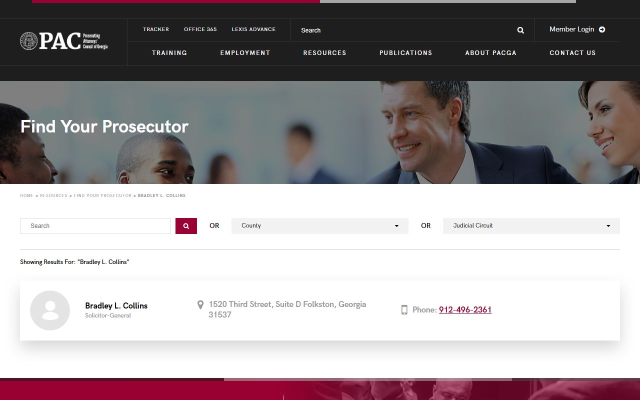 Charlton County criminal court records Solicitor-General profile