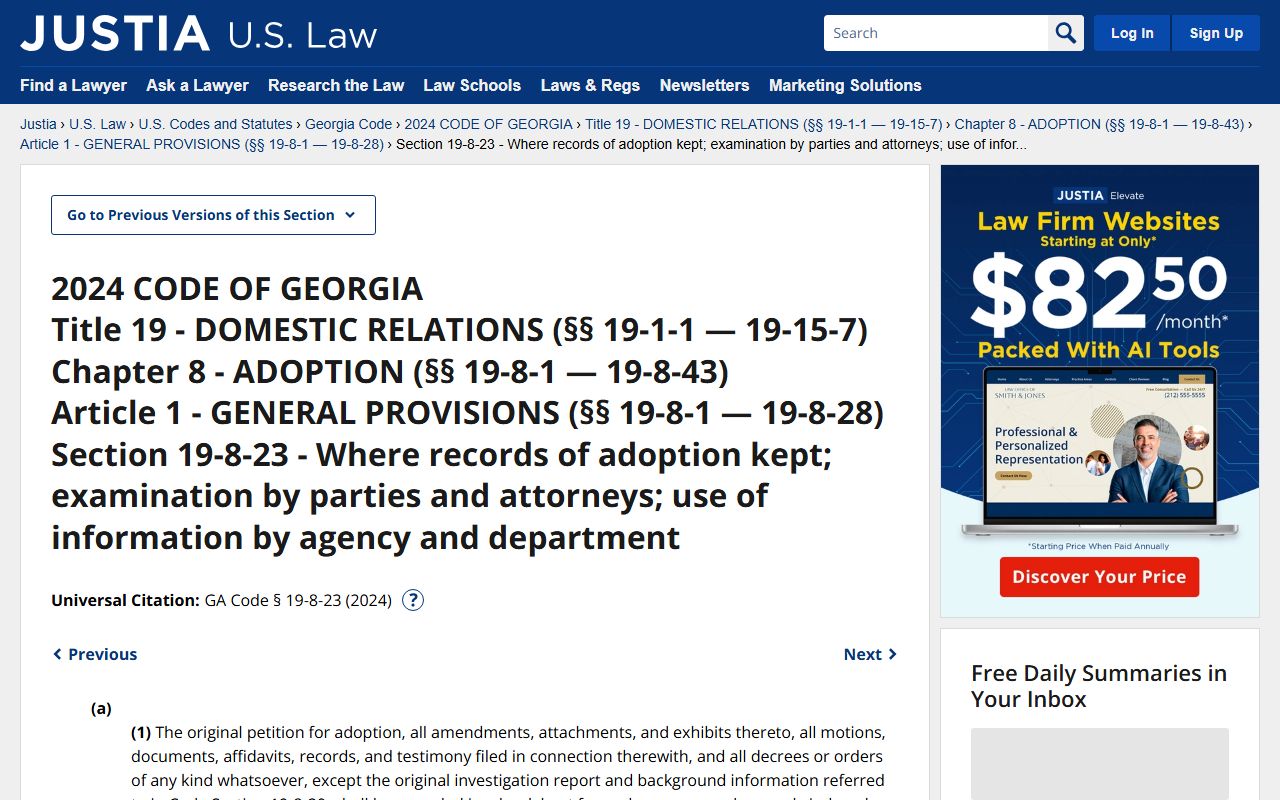 Charlton County warrant records Georgia sealed adoption statute